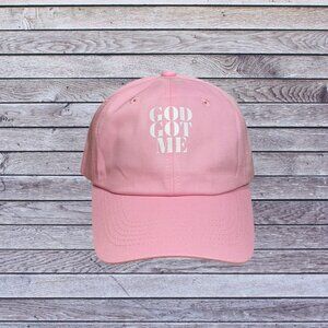 "God Got Me" Baseball Cap Pink OS